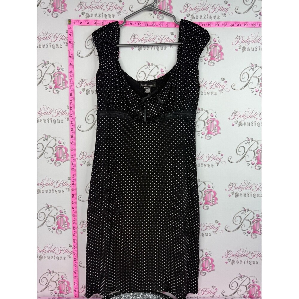 Frank Lyman Design milkmaid dress pink Black Dress pink Polka Dots